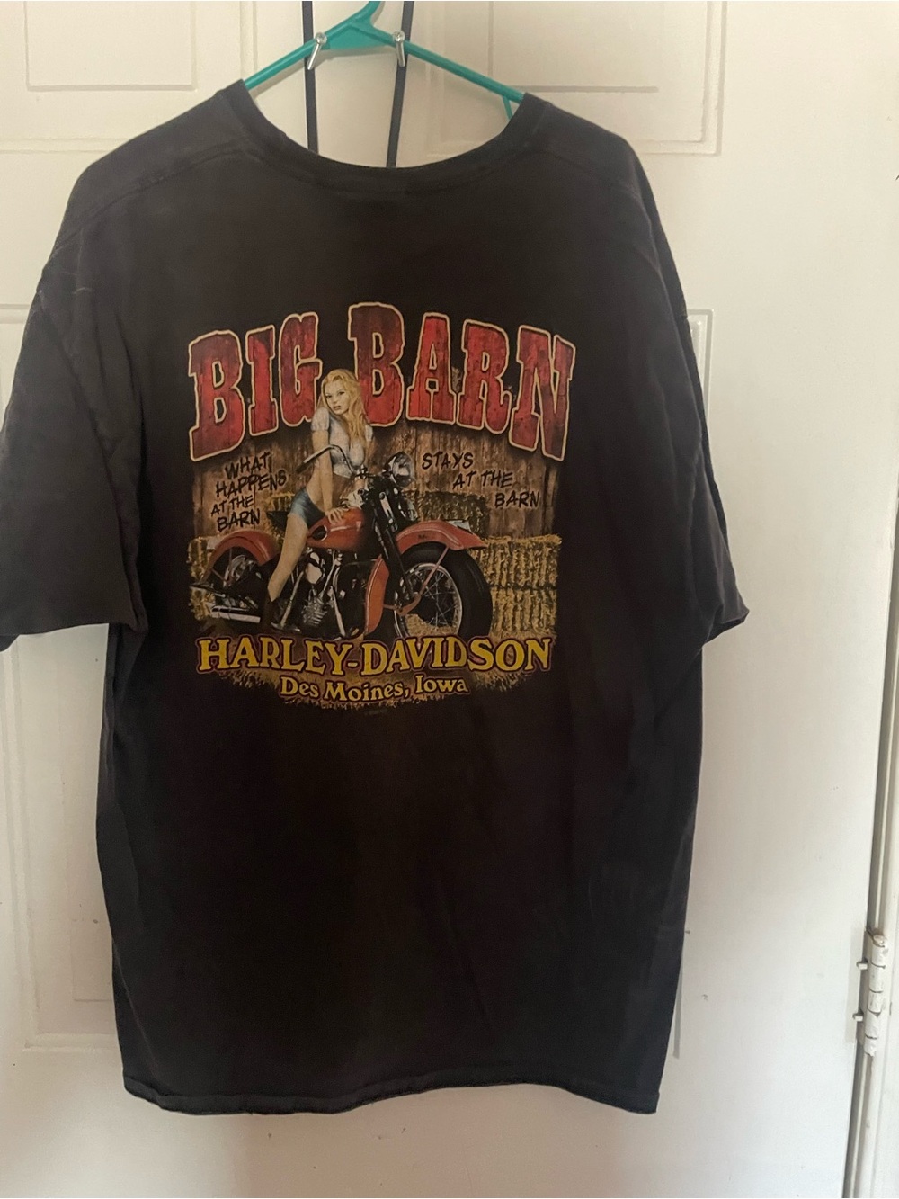 Harley-Davidson Black Big Barn Graphic Tee with Red and Yellow Accents